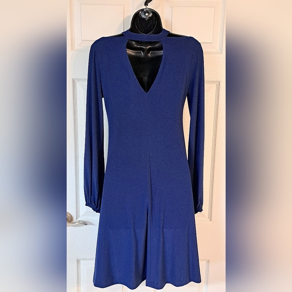 Norma Kamali for Everlast Blue Star Cutout Dress - Picture 4 of 6